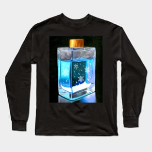 Christmas winter spell bottle snowflakes Long Sleeve T-Shirt